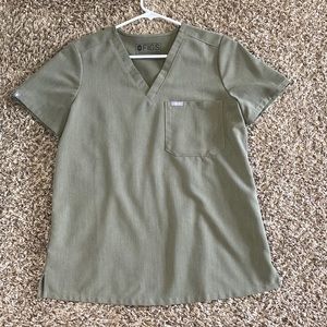 Heather Green Catarina™ One-Pocket Scrub Top, Size Small